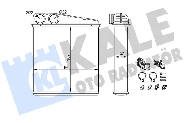Kalorifer Radyatörü  Renault Twingo (07.2007->)  KALE 346405