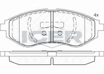 Fren Disk Balata Ön CARRINGO 55025  96534653 94566892 GDB3330 WON22148 60135A WVA23974 9653 4653 96566892 9656 6892 PW892497 PW 892 497