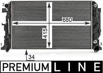 Su Radyatörü  MAHLE CR 12 000P  19010 9065000402 9065001502 A9065000402 A 906 500 04 02 A9065001502