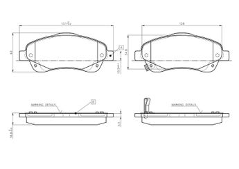 Fren Disk Balata Ön BOSCH 0 986 TB2 463  446505130 04465 05130 446505131 04465 05131 446505140 04465 05140 446505150 04465 05150 446505170 04465 05170 446505210 04465 05210 446505220 04465 05220 446505221 04465 05221