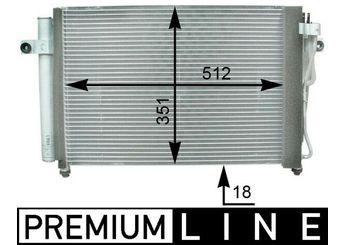Klima Radyatörü  MAHLE AC 393 000P  976061C100 976061C000 976061C200 976061C350 AL720M3000 AL720M3050
