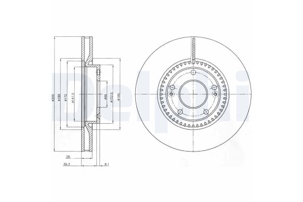 Fren Disk Ayna Ön Sağ ve Sol Hyundai Veloster (FS)(06.2011->)  DELPHI BG4251C