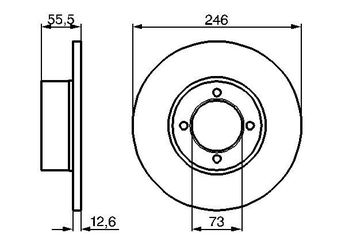 Fren Disk Ayna Ön Sağ ve Sol BOSCH 0 986 478 082  569026 569015 5 69 015 5 69 026 90008001 9280751 92 80 751