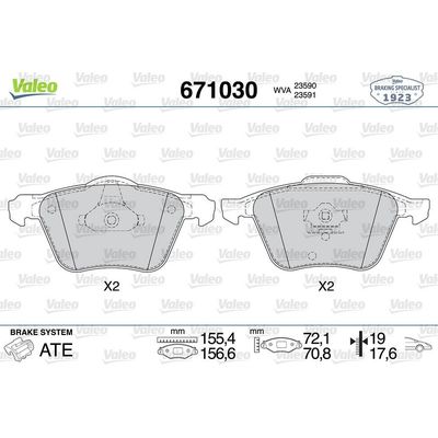 Fren Disk Balata Ön VALEO 671030