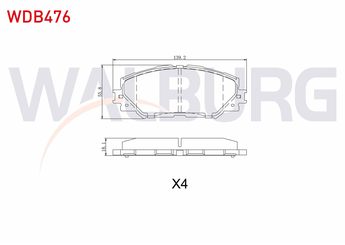 Fren Disk Balata Ön WALBURG WDB476  