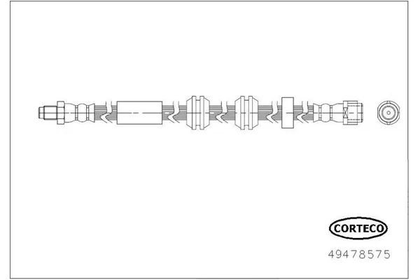 Fren Hortumu Ön Sağ veya Sol Mercedes GLC -Serisi SUV (BM 253)(06.2015->)  WALBURG WBH0784