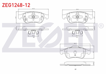 Fren Disk Balata Ön ZEGEN ZEG1248-12   77367213 77367369 77368048