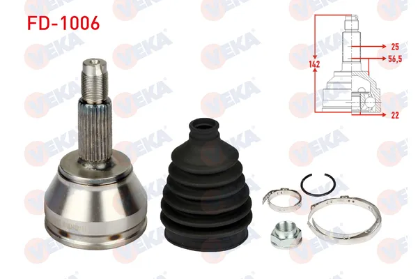 Aks Kafası Ön Dış Sağ veya Sol Ford Escort 3/4/5 Kapı/S.Wagon (1995->)  VEKA FD-1006