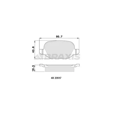 Fren Disk Balata Arka Fiat Linea (110)(2007->)  BRAXIS AA0103