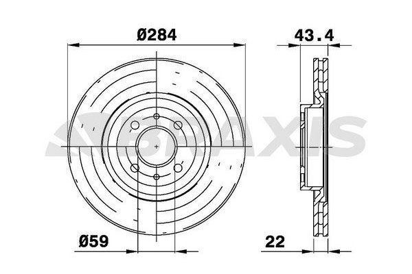 Fren Disk Ayna Ön Sağ ve Sol Lancia Lybra 4 Kapı (1999->)  BRAXIS AE0054