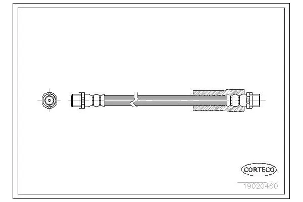 Fren Hortumu Ön Sağ veya Sol Audi Cabriolet (89)(06.1991->)  WALBURG WBH0360