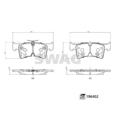 Fren Disk Balata Arka SWAG 33 11 2156