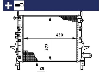Su Radyatörü  MAHLE CR 614 000S  52009105 7701045212 7701499800