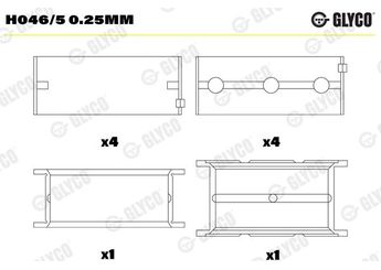 Ana Yatak (0.25)  GLYCO H046/5 0.25mm  H046/5 0.25MM