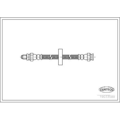 Fren Hortumu Arka Sağ veya Sol Smart Cabrio (01.2000->)  CORTECO 19033589