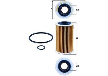 Yağ Filtresi  MAHLE OX 209D  OX209D OX 209D 7700126705 7701206705 8200025862 8200042833 8671014027