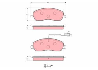 Fren Disk Balata Ön TRW GDB1627  77362142 7736233 77362332