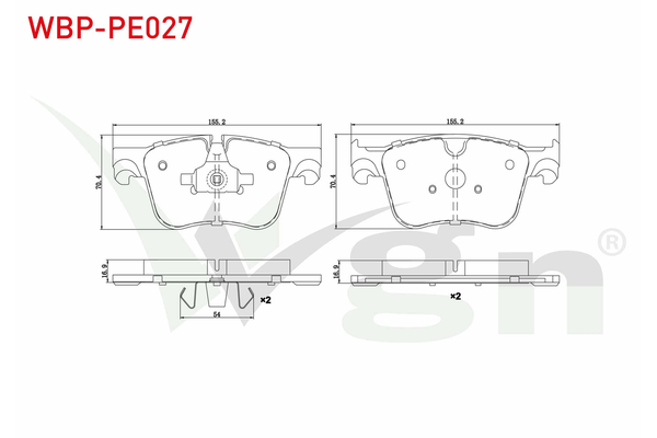 Fren Disk Balata Ön WGN WBP-PE027