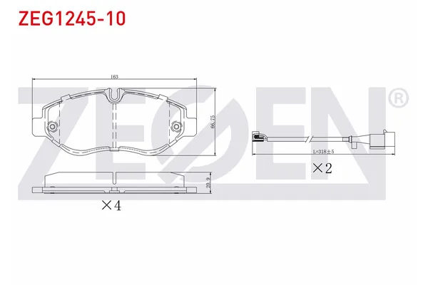 Fren Disk Balata Ön Iveco Daily Kombi (2006->)  ZEGEN ZEG1245-10