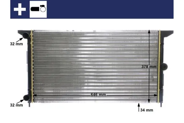 Su Radyatörü  Mitsubishi L200 (KA0/KB0)(2006->)  MAHLE CR 607 000S