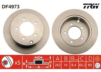 Fren Disk Ayna Arka Sağ ve Sol WALBURG WBD1145  4615A119 4615A194 MN116332 4615A1024