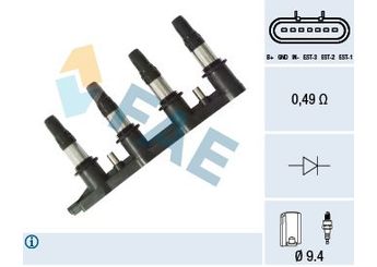 Ateşleme Bobini  OPEL ORJINAL 1677082780  55584404 1677082880 1208098 55 584 404 134015 1 208 098