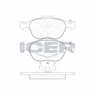 Fren Disk Balata Ön Ford Focus 3/4/5 Kapı (CAK)(1998->)  FORD ORJINAL 5S6Y2K021AA