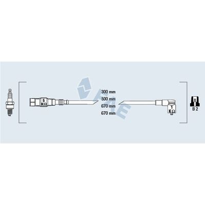 Buji Kablosu  Volkswagen Golf VI (5K1)(10.2008->2012)  KRAFTVOLL 05070033