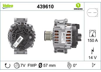 Alternatör  VALEO 439610  A2711541502 2711541502 27115415020080 A27115415020080