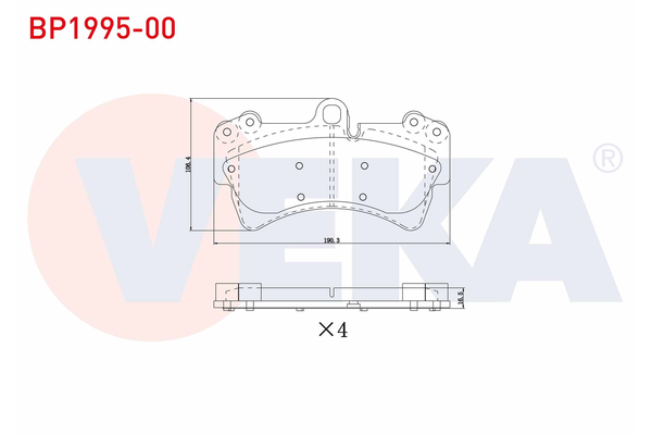 Fren Disk Balata Ön Audi Q7 (4L)(03.2006->)  VEKA BP1995-00