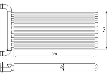 Kalorifer Radyatörü  VALEO 811521  2E0819017C 38358901 0038358901 A0038358901