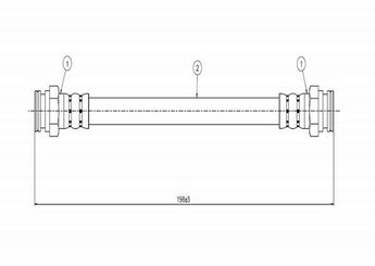 Fren Hortumu Arka Sağ veya Sol CAVO C800 679A  45652040 481624 50012658 7573858 7700631756 7700668132 7701348912 7704001930 115595587 5312587 6U0611707