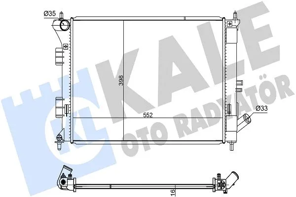 Su Radyatörü  Hyundai i30 Cw (GDH)(2012->)  KALE 347785