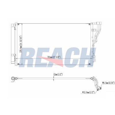 Klima Radyatörü  Hyundai Sonata (YF)(2010->)  KRAFTVOLL 08060207