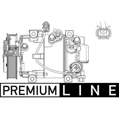 Klima Kompresörü  Kia Ceed Sportswagon (JD)(2012->)  MAHLE ACP 628 000P