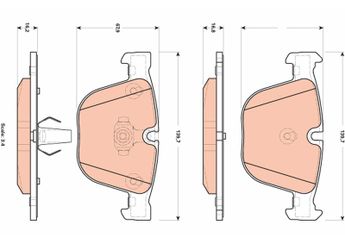 Fren Disk Balata Arka TRW GDB1892  GDB1892 34216783555 34 21 6 783 555 34216794879 34 21 6 794 879 6783555 6 783 555 6794879 6 794 879