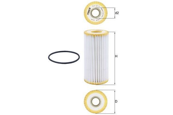Yağ Filtresi  Volkswagen Golf VI Cabriolet (517)(05.2011->2016)  MAHLE OX 1217D