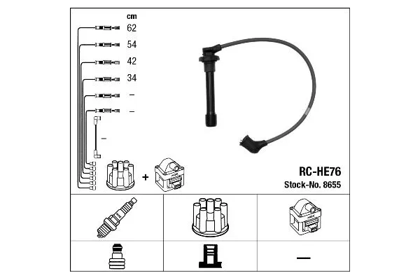 Buji Kablosu  Honda Civic HB (MA/MB)(01.1995->)  NGK 8655