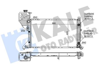 Su Radyatörü  KALE 351100  21410BA60A 5104117AA 5104177AA 9015003800 901 500 38 00 A9015003800