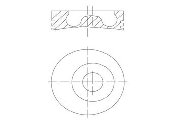 Piston (83.00MM-0.50)  MAHLE 015 05 02  1S4Q6K108P1A IS4Q6110P1A IS 4Q 61 10 P1 A IS4Q6K108P1A IS 4Q 6K 10 8P 1A