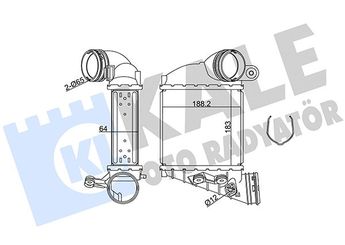 Turbo Radyatörü  VEKA 42-4403  1J0145803AB 1J0145803N 1J0145803D 1J0145803L 1J0145805E