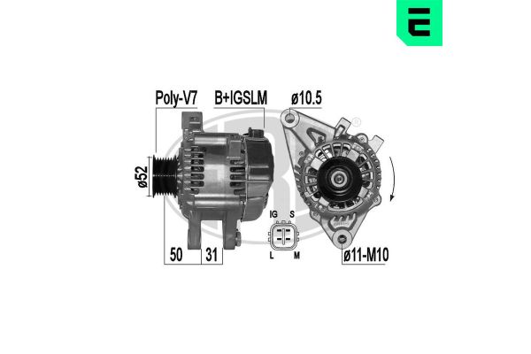 Alternatör  Toyota Land Cruiser (J12)(2003->)  ERA 209427A