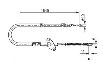El Fren Teli Arka Sağ BOSCH 1 987 477 118  A6014204785 6014204785 601 420 47 85 A 601 420 47 85
