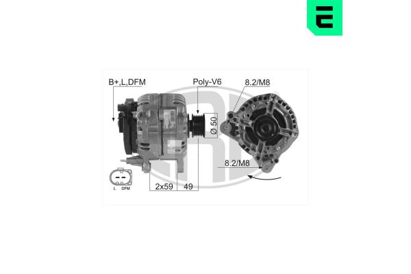 Alternatör  Seat Alhambra (7V8)(01.1996->)  ERA 210045