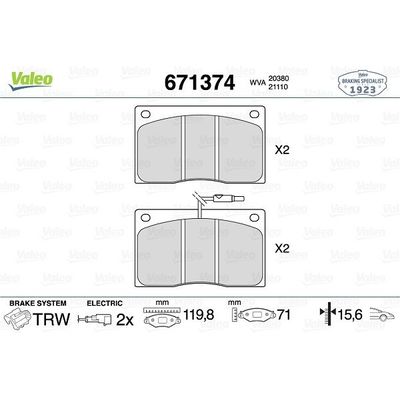 Fren Disk Balata Ön VALEO 671374