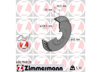 Fren Disk Ayna Ön Sağ ve Sol ZIMMERMANN 600.1968.20  2Q0609617A 2Q0 609 617 A