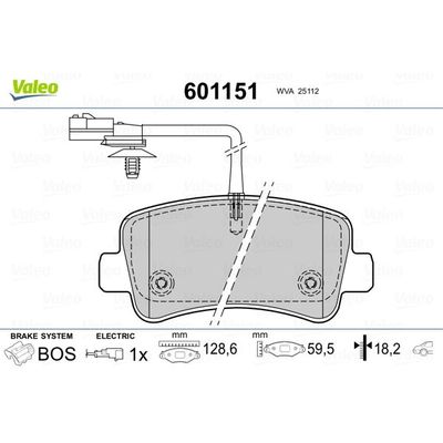 Fren Disk Balata Arka Renault Master III Kamyonet / Şasi - Çift Kabin (06.2010->)  VALEO 601151