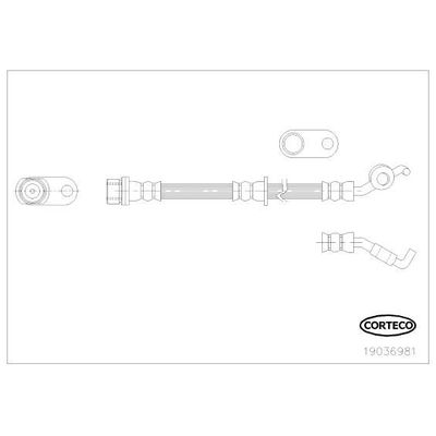 Fren Hortumu Arka Sağ veya Sol Toyota Auris (E15)(10.2006->)  OSSCA 01295