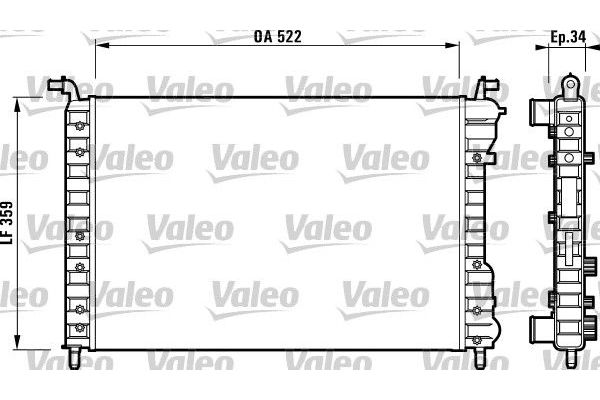 Su Radyatörü  Mercedes E -Serisi S.Wagon (BM 210)(09.1997->)  VALEO 732006