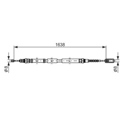 El Fren Teli Orta Peugeot 605 (08.1989->)  BOSCH 1 987 477 688